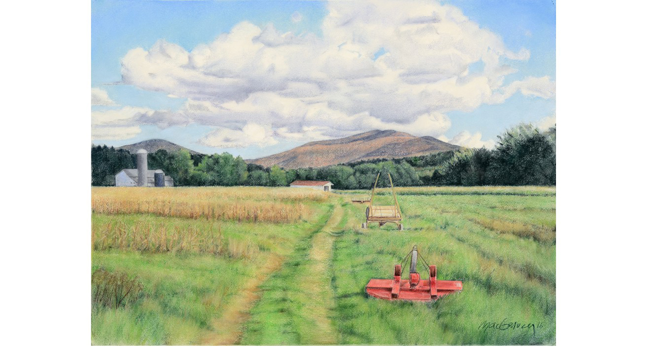 McWayne’s Farm Looking South 22 x 30 inches pastel available framed